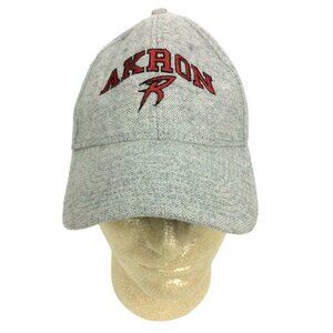 Akron Racers Fastpitch Softball Wool Gray Strapback Cap By The Game